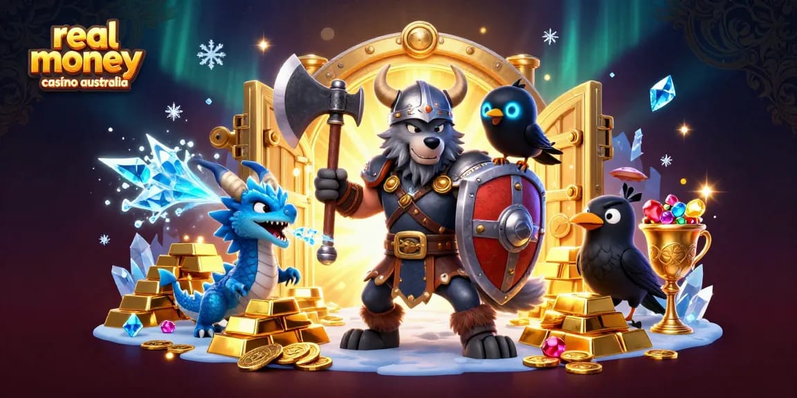 Experience winning thrills at a real money casino Australia with cartoon characters and sparkling treasures.