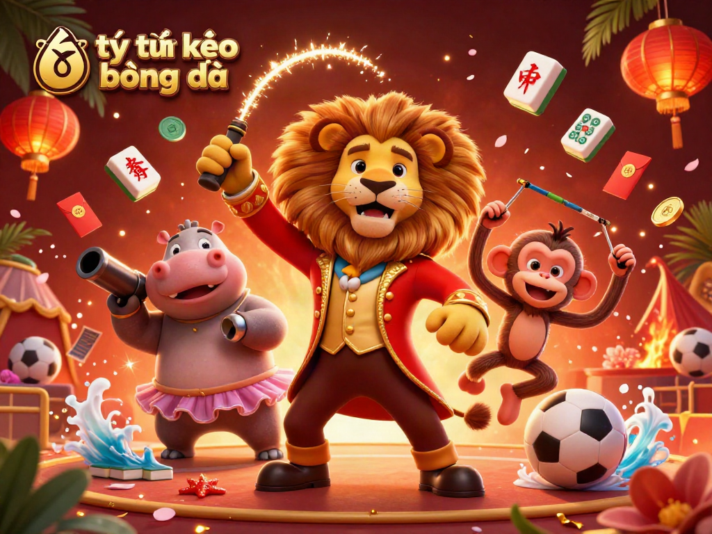 Experience thrilling tỷ lệ kèo bóng đá adjustments with lively circus characters in a dynamic betting scene.