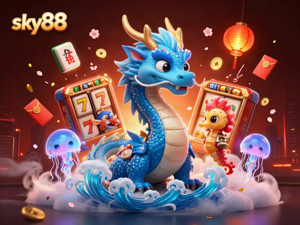 Experience thrilling slots with sky88 in an energetic underwater casino realm.