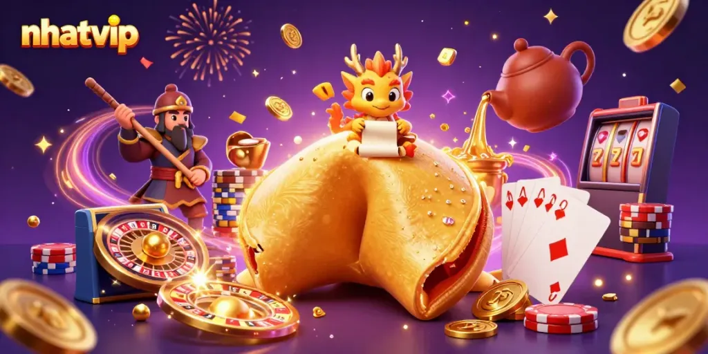 Experience the thrill of nhatvip with vibrant casino elements and engaging characters.